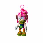Jucarie de plus Sonic Prime cu agatatoare 15 cm Amy strip