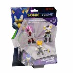 Set 3 figurine Sonic Prime blister Rebel Rouge & Rusty Rose & Tails Nine