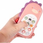 Telefon interactiv pentru copii in forma de Dinozaur Pink