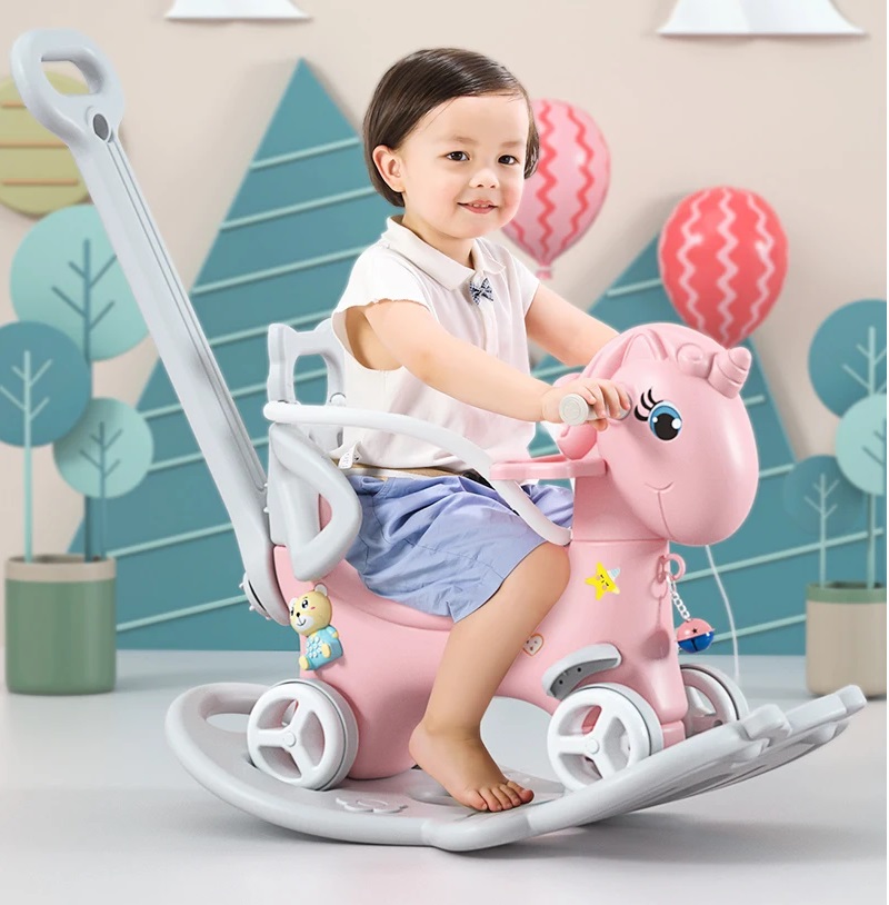 Balansoar 3 in 1 cu maner parental Nichiduta Cleo Pink - 1 | YEO