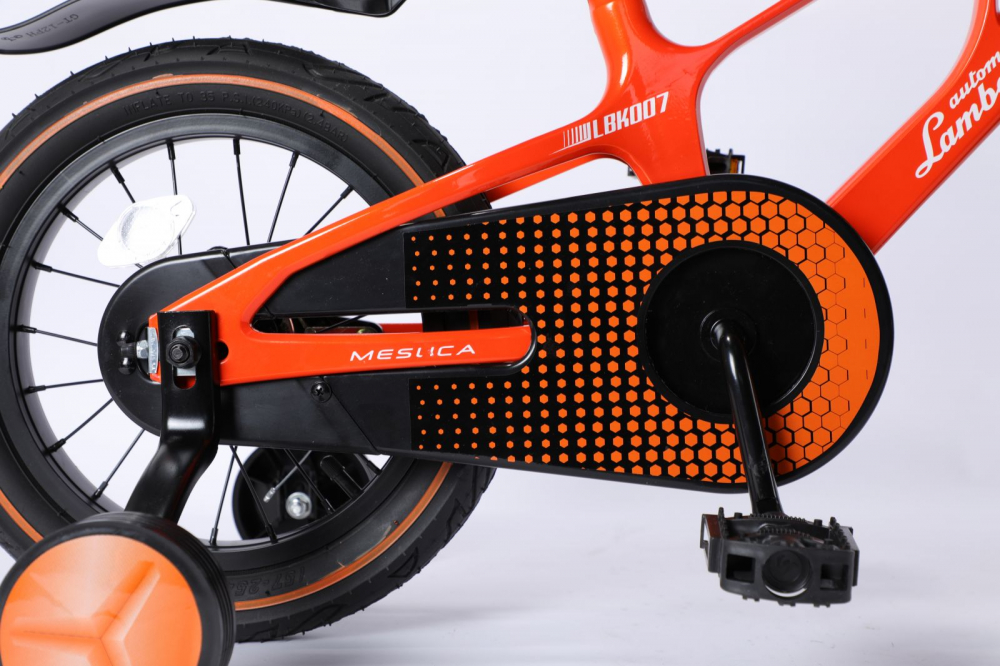 Bicicleta Lamborghini 14 inch cadru magneziu portocalie - 5