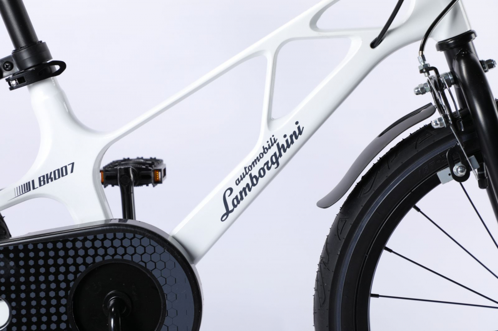 Bicicleta Lamborghini 16 inch cadru magneziu alba