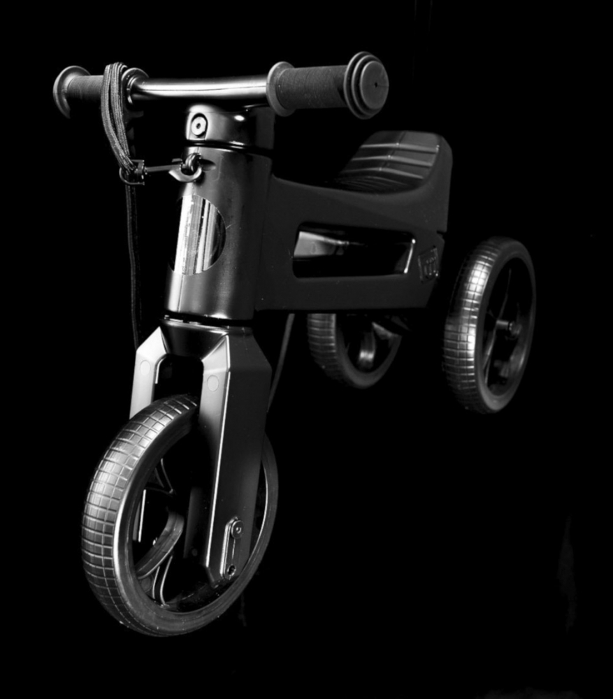 Bicicleta fara pedale 2 in 1 Funny Wheels Rider SuperSport All-Black Limited - 3