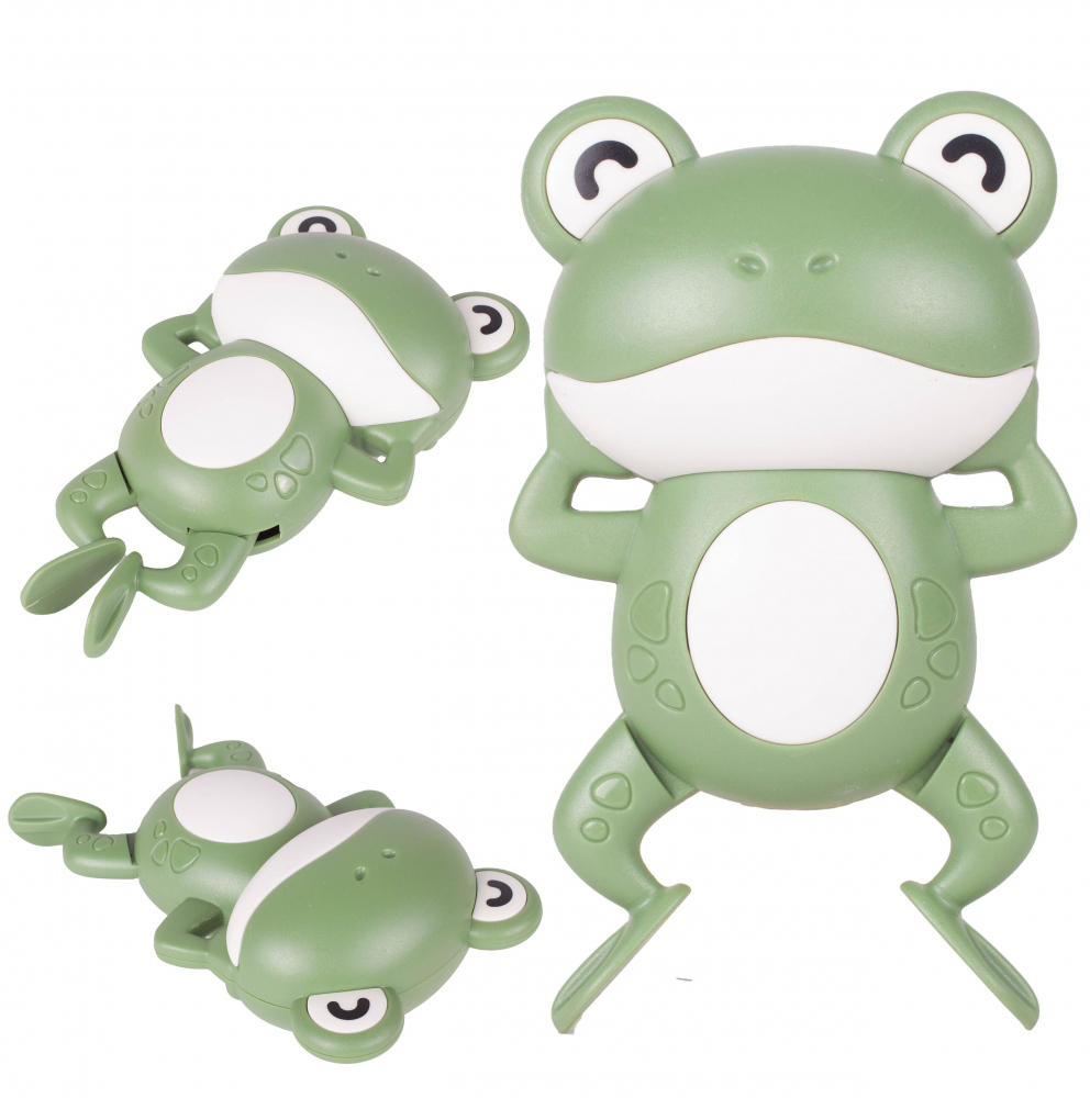 Poze Jucarie de baie cu cheita Swimming frog Green nichiduta.ro 