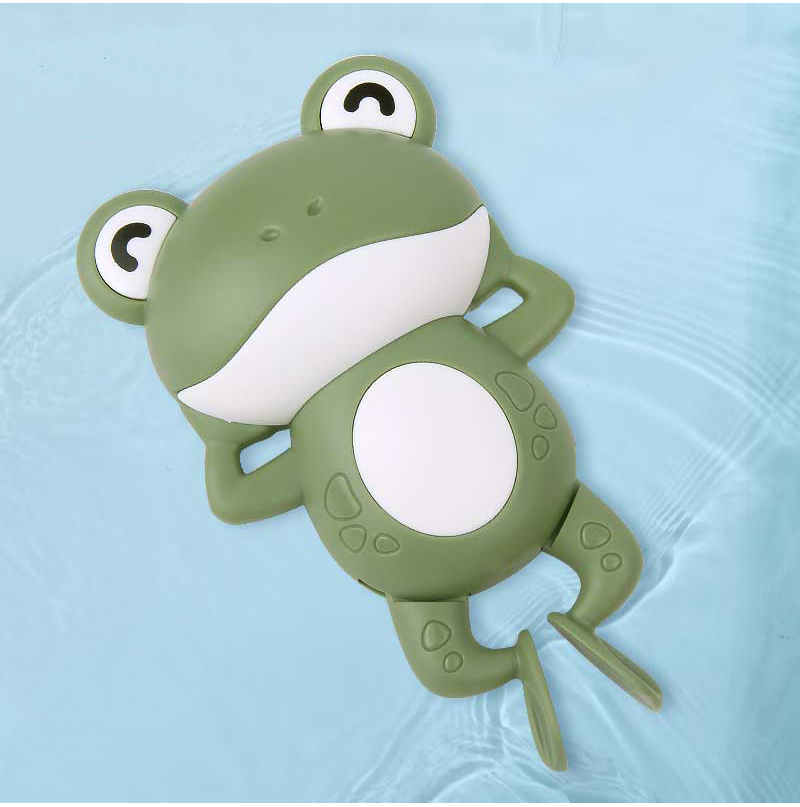 Poze Jucarie de baie cu cheita Swimming frog Green nichiduta.ro 