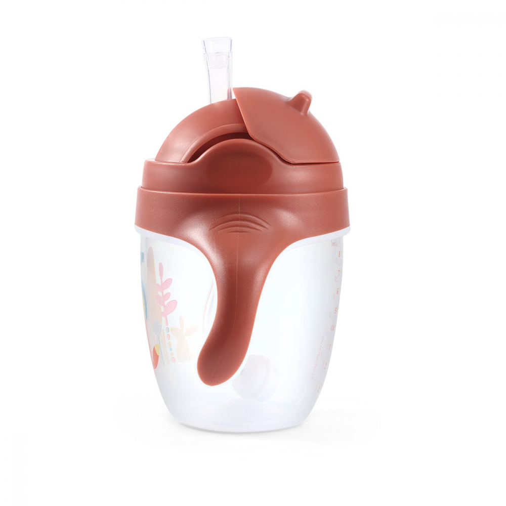 Cana cu pai Baby Ono pentru copii 240 ml maro - 3 | YEO