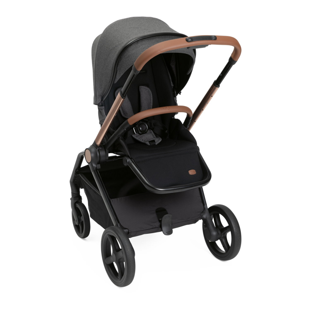 Carucior copii duo Chicco Mysa de la nastere pana la 22Kg Black Satin - 2 | YEO