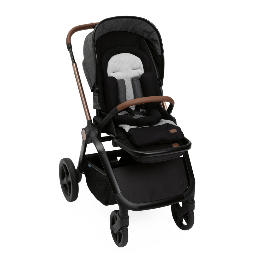 Carucior copii duo Chicco Mysa de la nastere pana la 22Kg Black Satin - 6