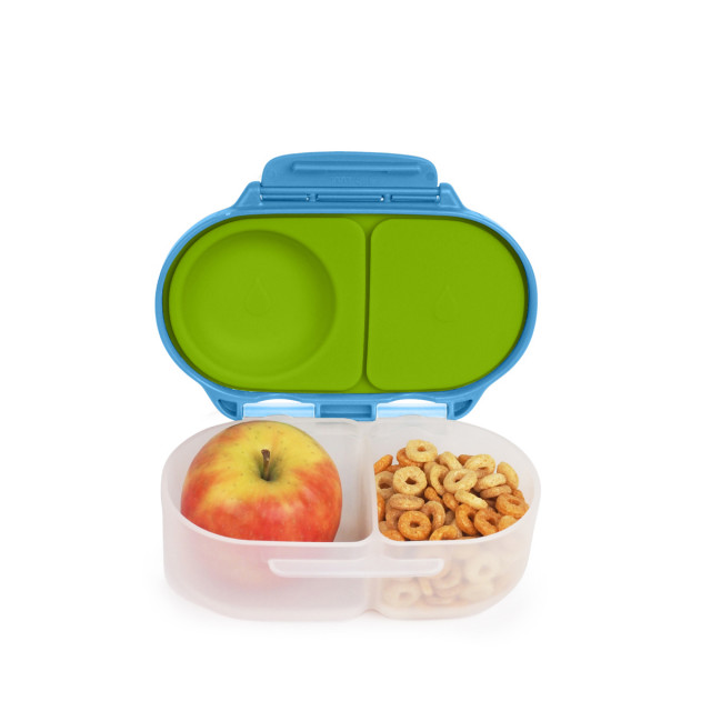 Caserola compartimentata Snackbox B.Box albastru cu verde - 3 | YEO