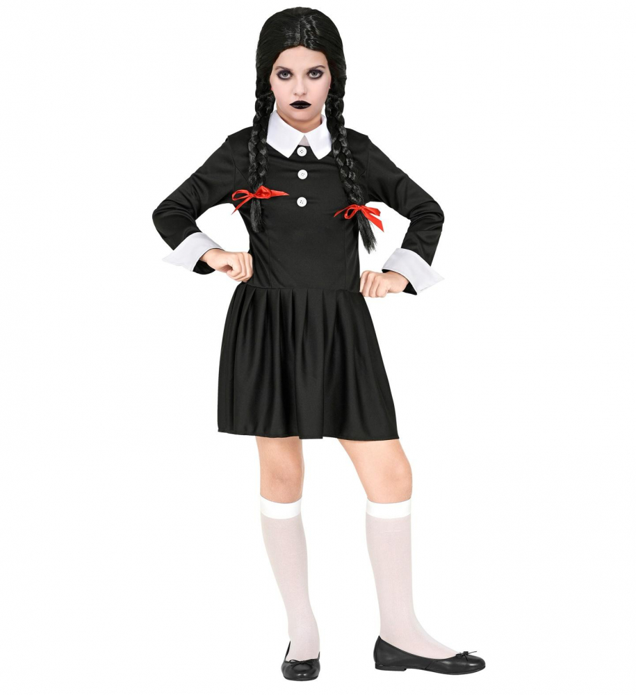 Costum Wednesday Addams Copii 5 - 7 ani / 128 cm