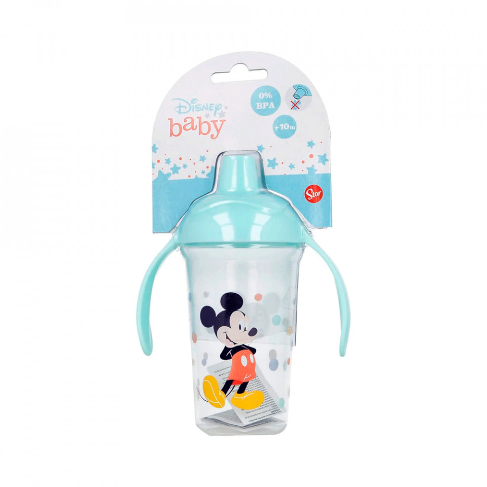 Cana anticurgere cu manere 295ml Disney Mickey Mouse