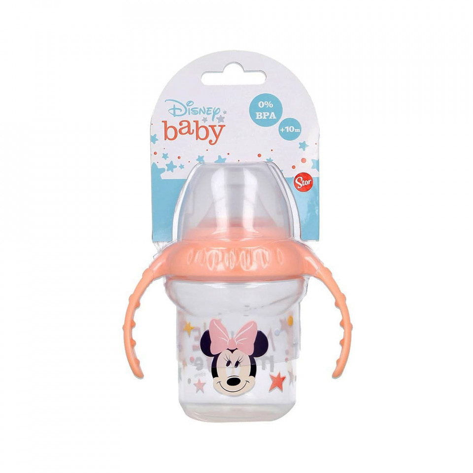 Cana 250ml cu capac si manere cioc din silicon Disney Minnie Mouse - 1 | YEO