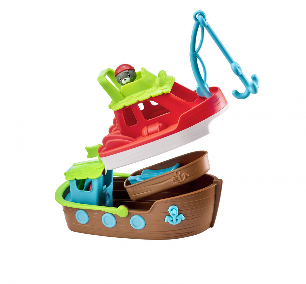 Jucarie pentru baie Barcute cu figurina Morsa - 1 | YEO