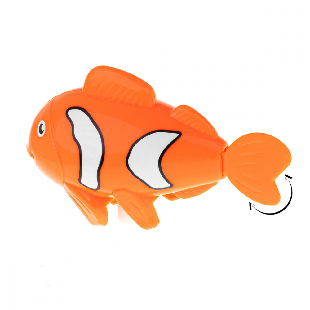 Jucarie de baie cu cheita Orange Fish 12x7cm - 1 | YEO