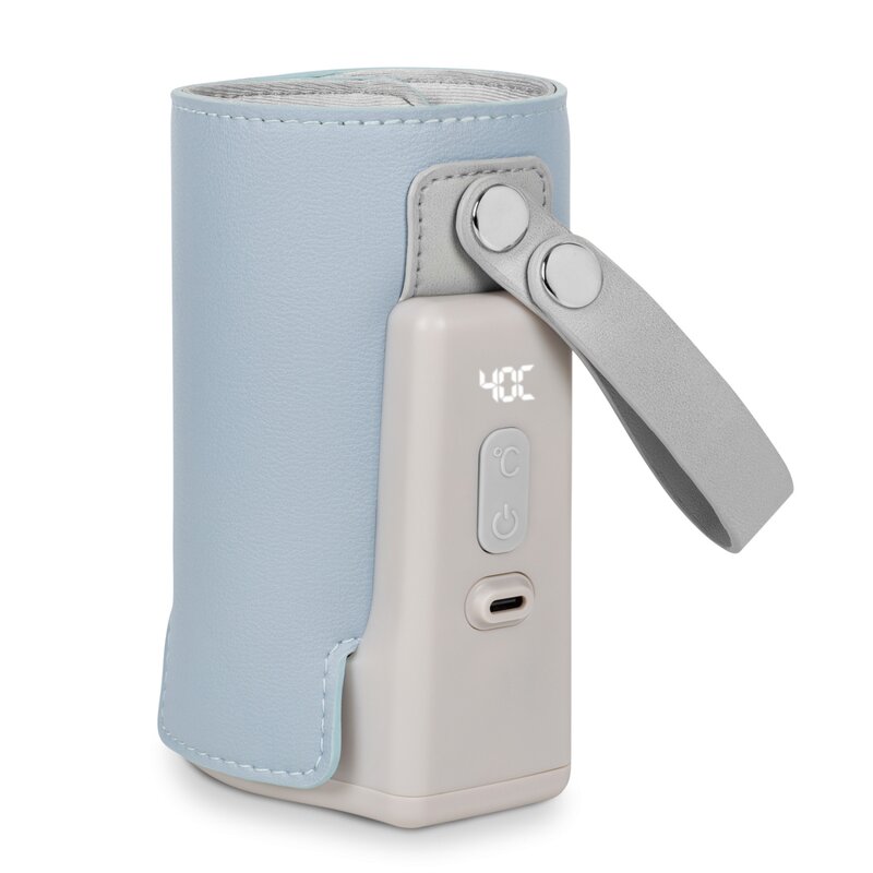Incalzitor biberoane Lionelo ThermUp Go Plus portabil cu incarcare USB albastru deschis