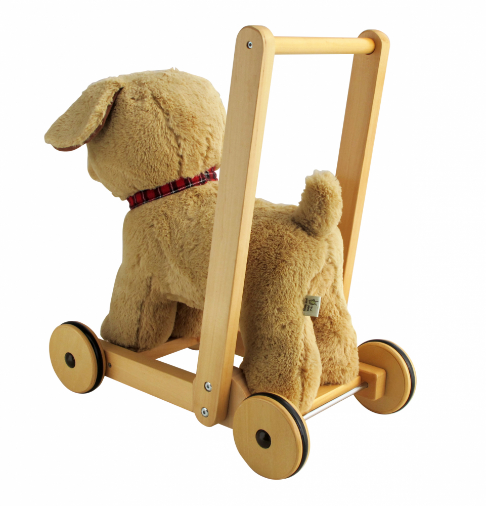 Jucarie Ride on toy caine pufos Golden Labrador pentru copii Little Bird Told Me - 1