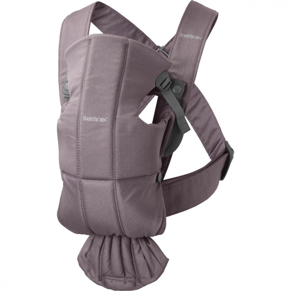 Marsupiu anatomic BabyBjorn cu multiple pozitii de purtare Mini Dark Purple bumbac