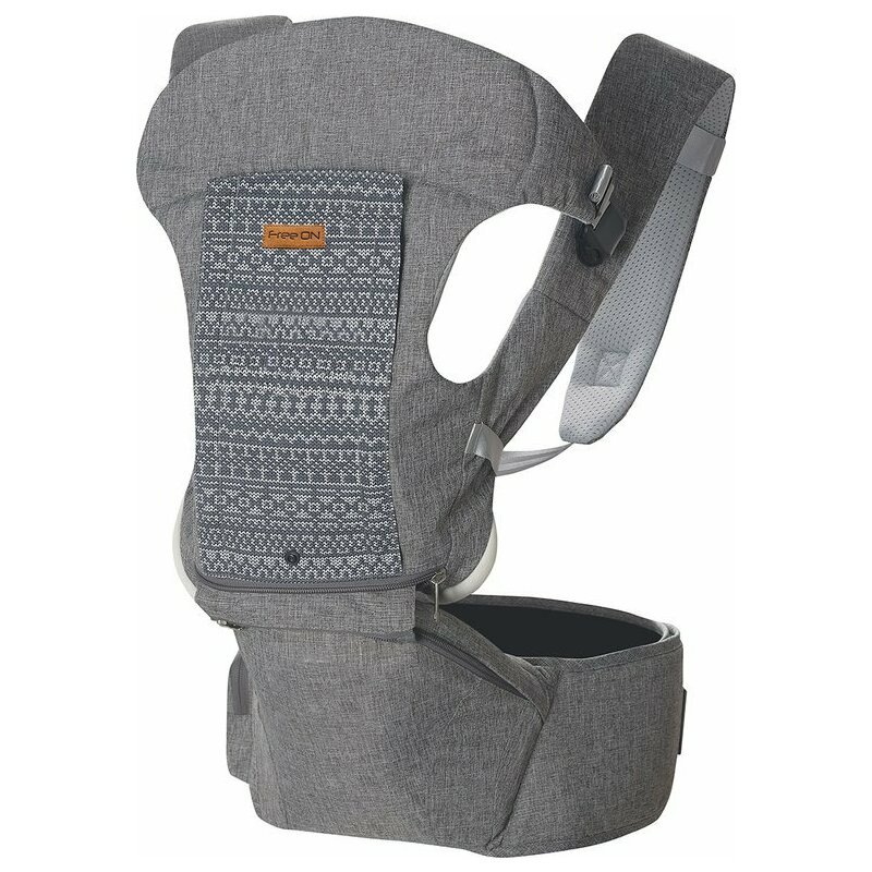 Marsupiu cu scaunel FreeON 8 in 1 Travel Mode Grey