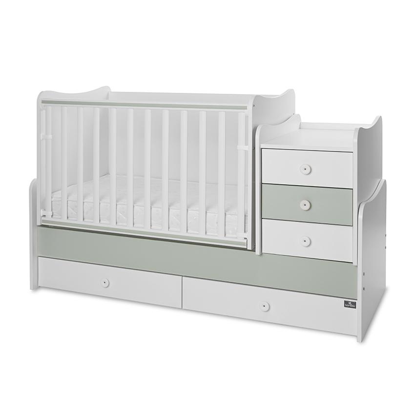 Mobilier Maxi Plus 167x72x105 cm transformabil White Milky Green