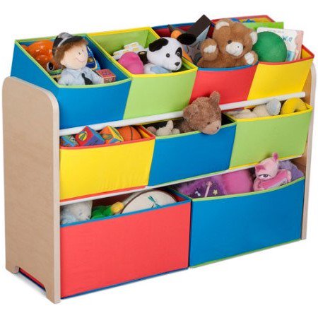 Organizator din lemn Ginger Home pentru jucarii cu 9 cutii textile Color - 3