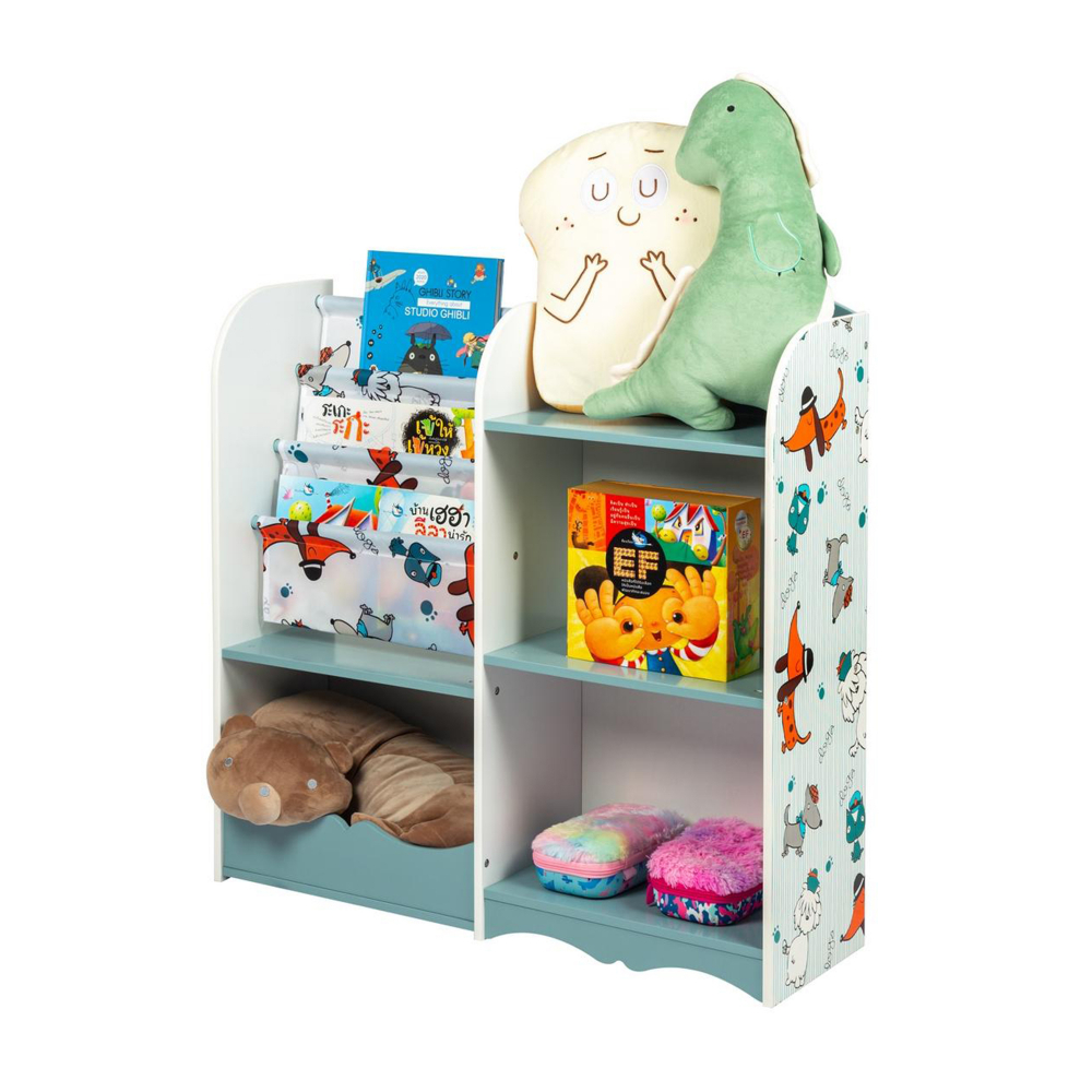 Organizator Din Lemn Ginger Home Pentru Jucarii Si Carti Dogs