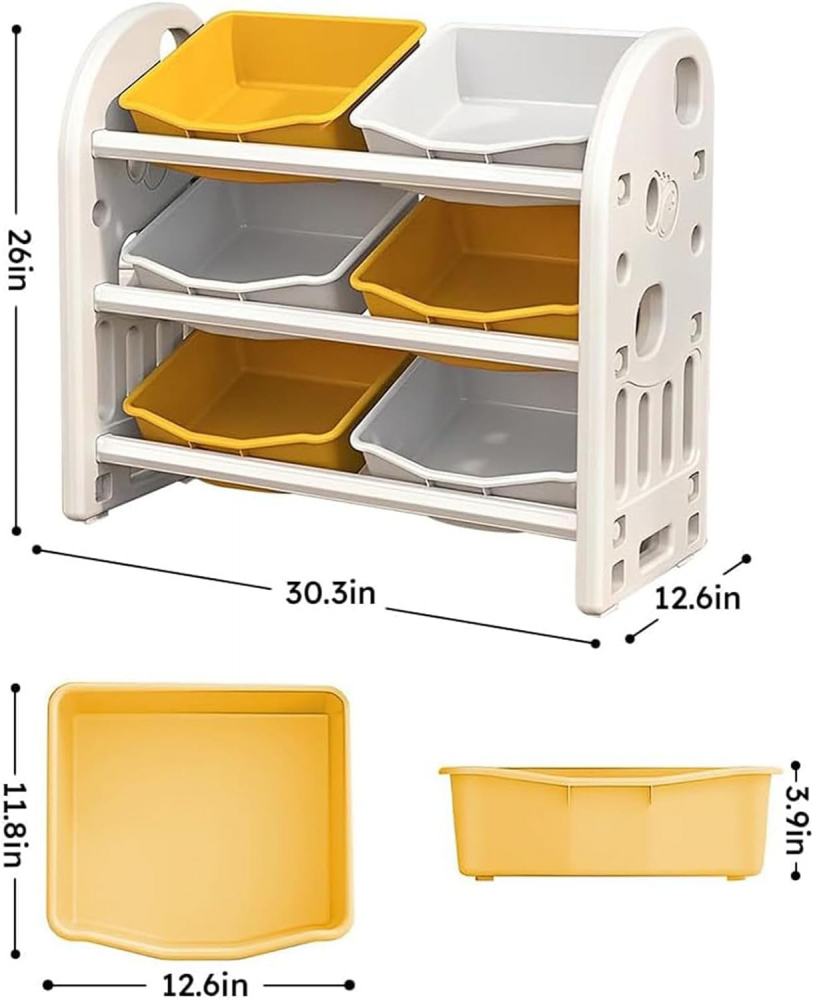 Organizator pentru jucarii Nichiduta Butterfly Yellow - 6