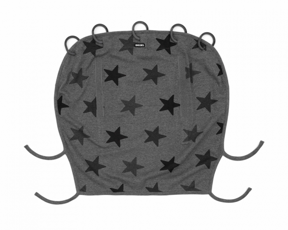 Parasolar pentru cos auto si carucior Dooky universal cover Grey Stars