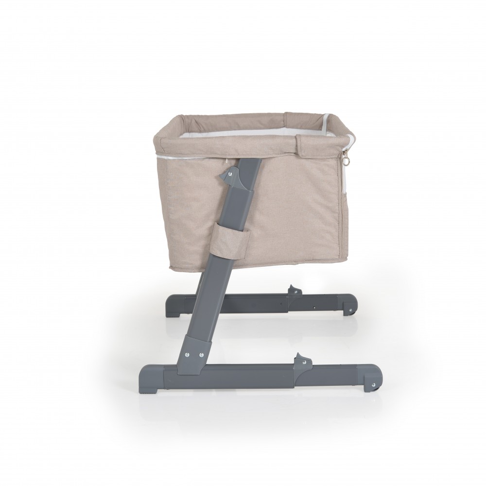 Patut co-sleeper cu inaltime reglabila si roti Cangaroo Connect us Beige - 1 | YEO