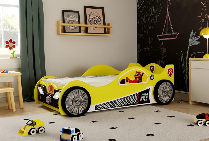 Patut tineret MDF Monza mini galben 160x80 cm