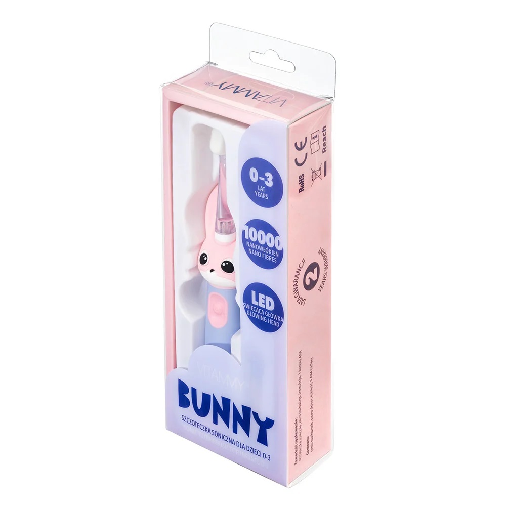 Poze Periuta de dinti electrica Vitammy Bunny Light Pink pentru copii 0-3 ani nichiduta.ro 