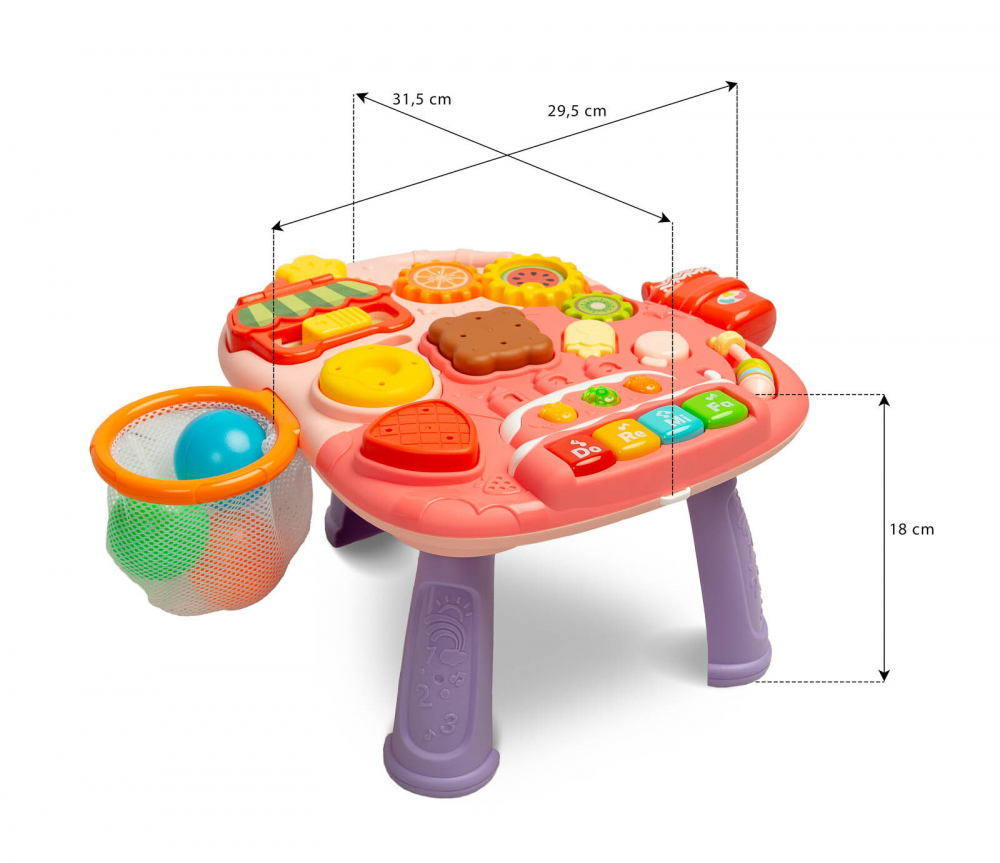 Premergator transformabil in vehicul fara pedale multifunctional 5 in 1 cu muzica si lumini Toyz Roz - 9