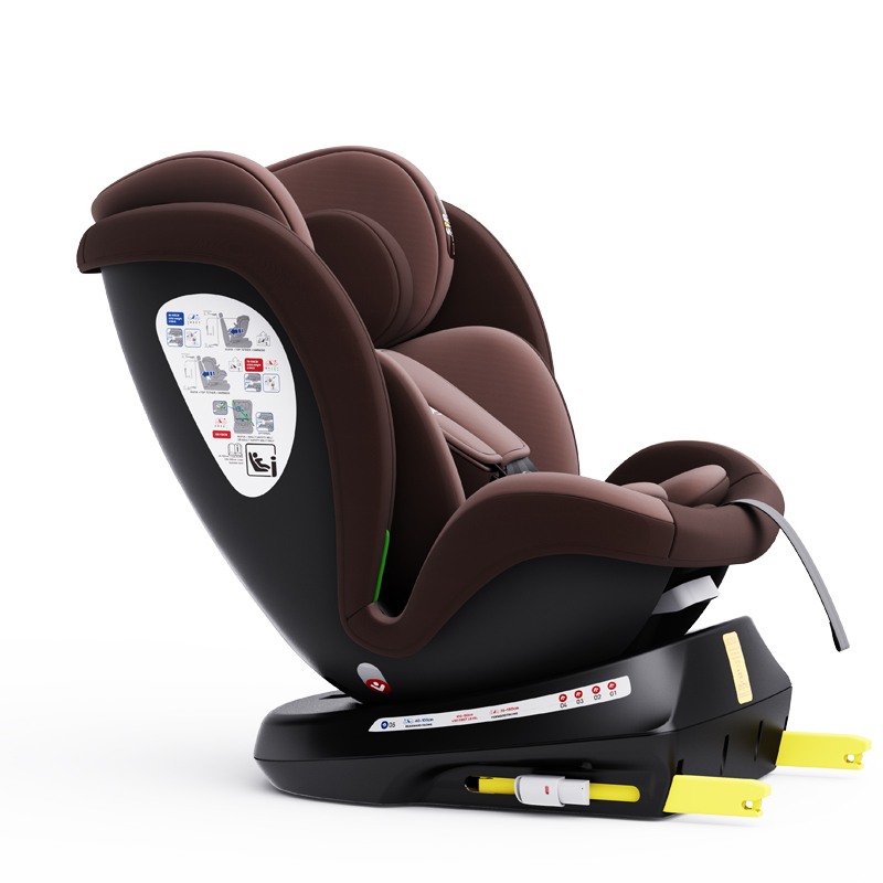 Scaun auto Tweety Plus Deluxe Buf Boof i-size rotativ 360 cu isofix 40-150 cm coffee - 3