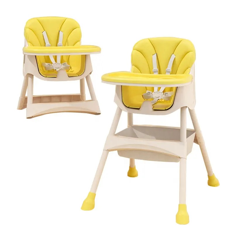 Scaun de masa transformabil 2 in 1 Little Mom Modern Yellow