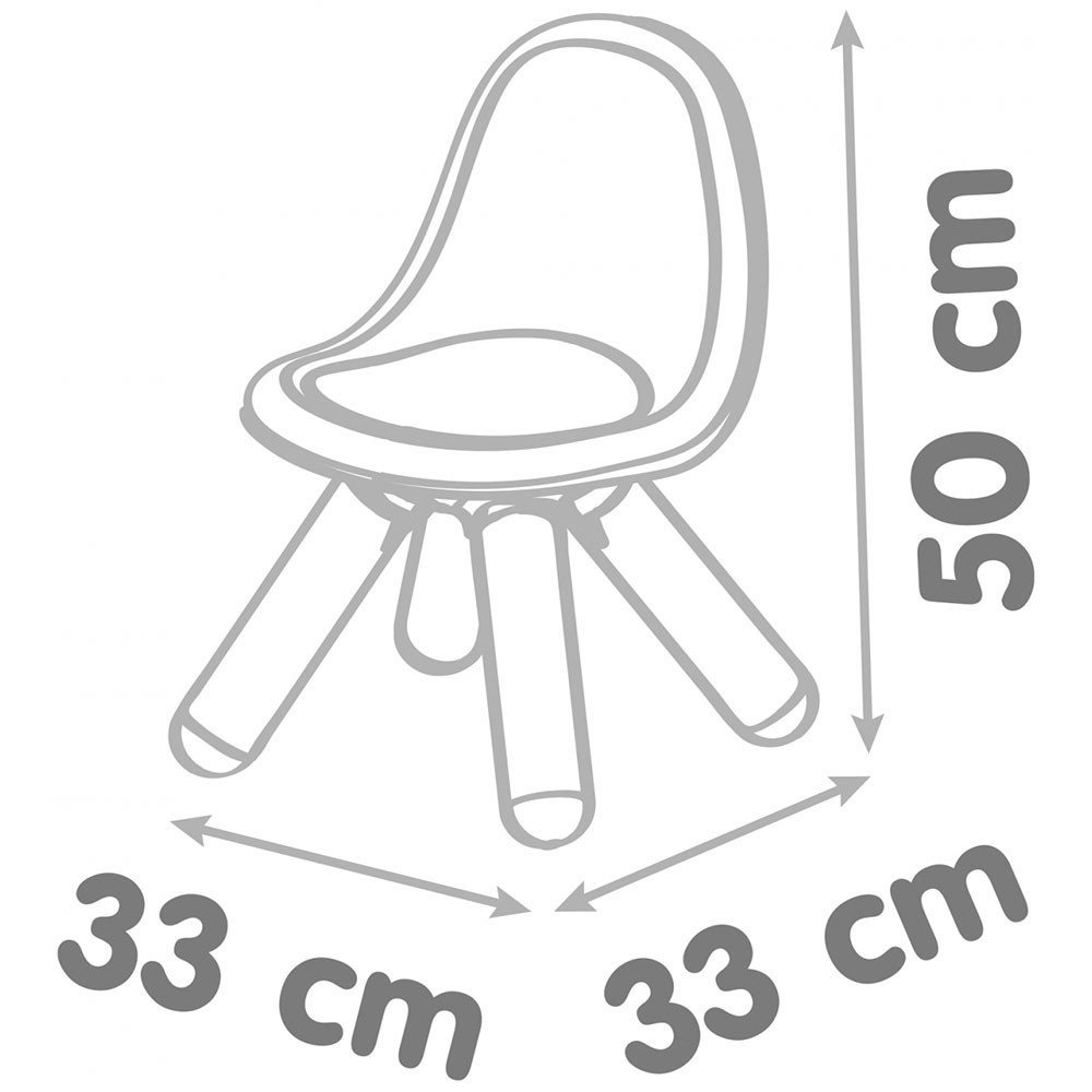 Scaunel cu spatar pentru copii Smoby gri - 4 | YEO