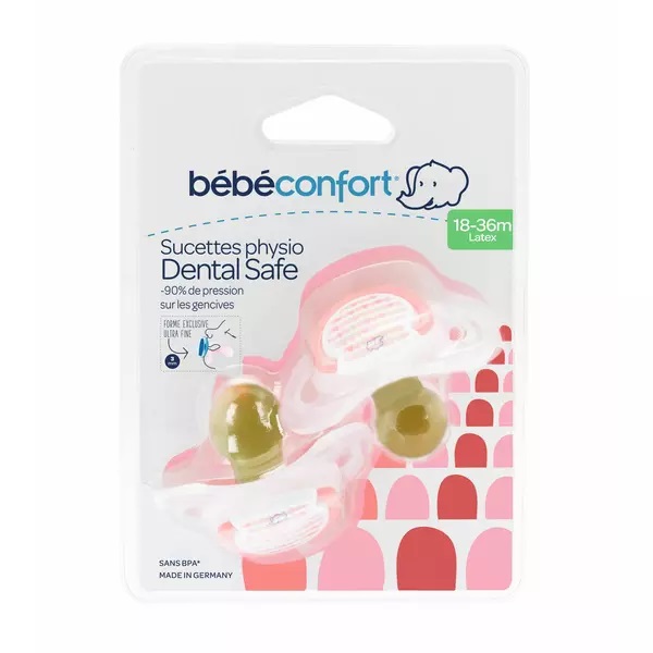 Set 2 suzete din latex Bebe Confort Dental Safe 18-36 luni - 1 | YEO