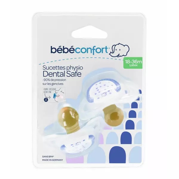 Set 2 suzete din latex Bebe Confort Dental Safe 18-36 luni - 2 | YEO