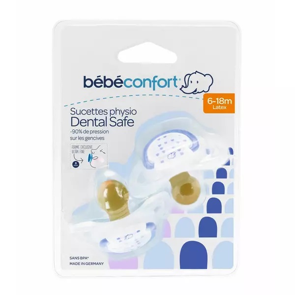 Set 2 suzete din latex Bebe Confort Dental Safe 6-18 luni - 3 | YEO