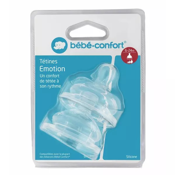 Set 2 tetine silicon Bebe Confort Emotion S2 6-24 luni