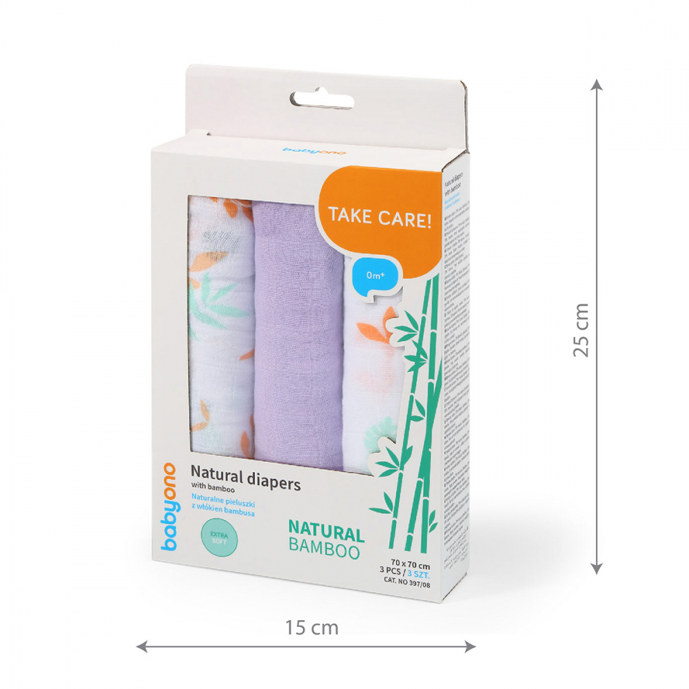 Poze Set 3 scutece din bumbac si bambus Baby Ono Bamboo 08 mov nichiduta.ro 