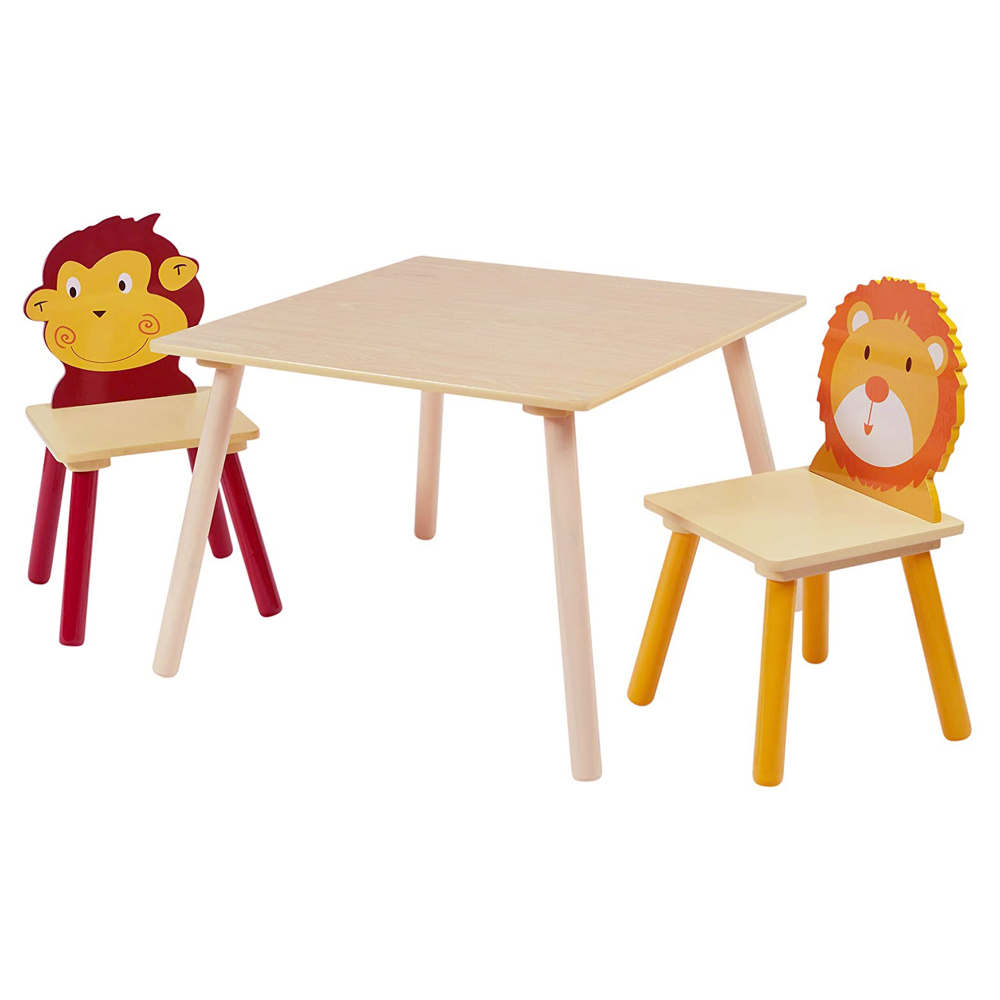 Set masuta cu 2 scaunele din lemn Ginger Home Animals - 10