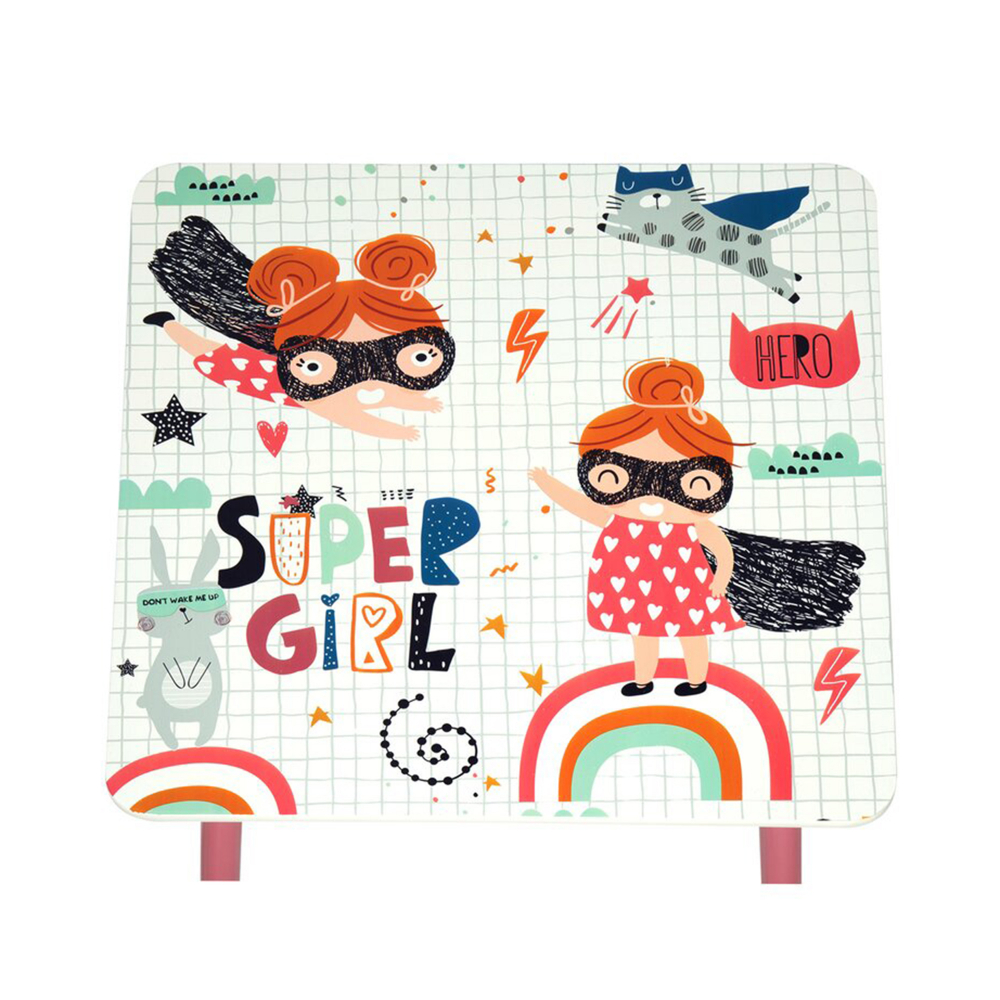 Set masuta cu 2 scaunele din lemn Ginger Home Super Girl - 6