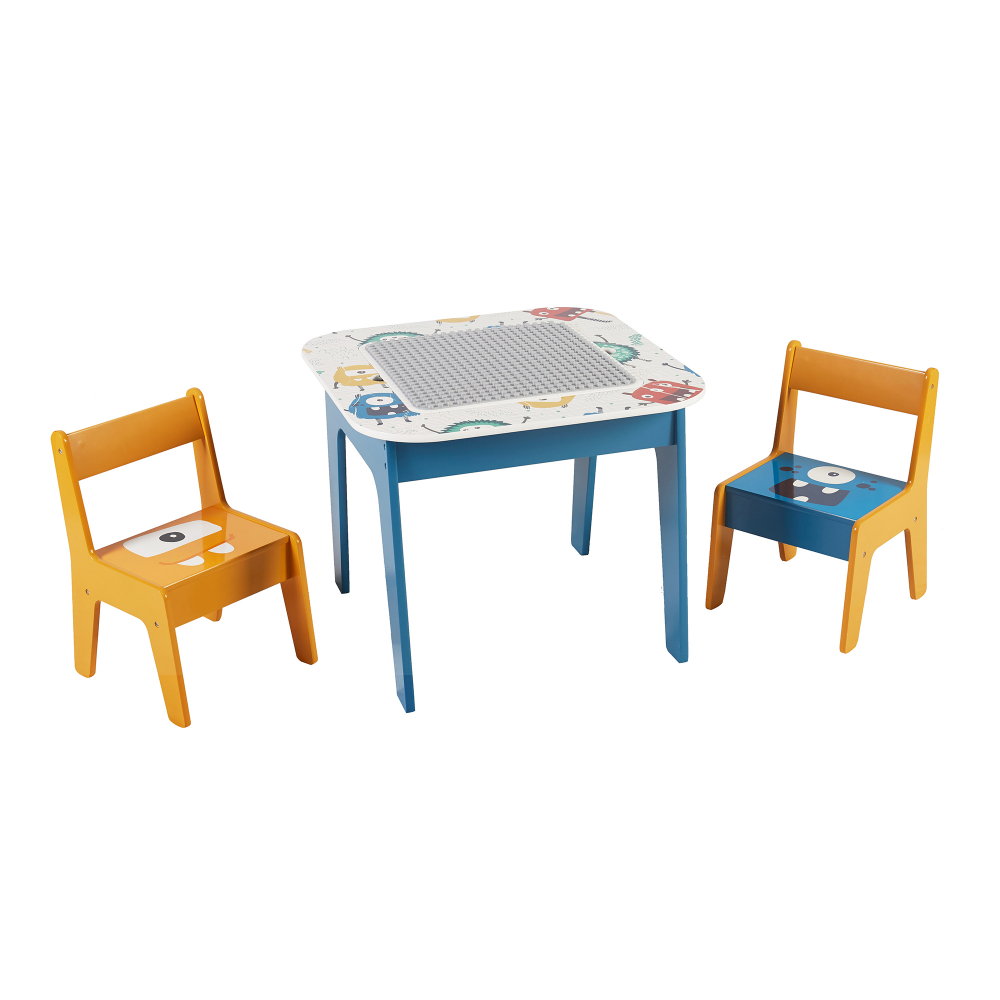 Poze Set masuta cu placa pentru LEGO si 2 scaunele din lemn Ginger Home Ghosts nichiduta.ro 