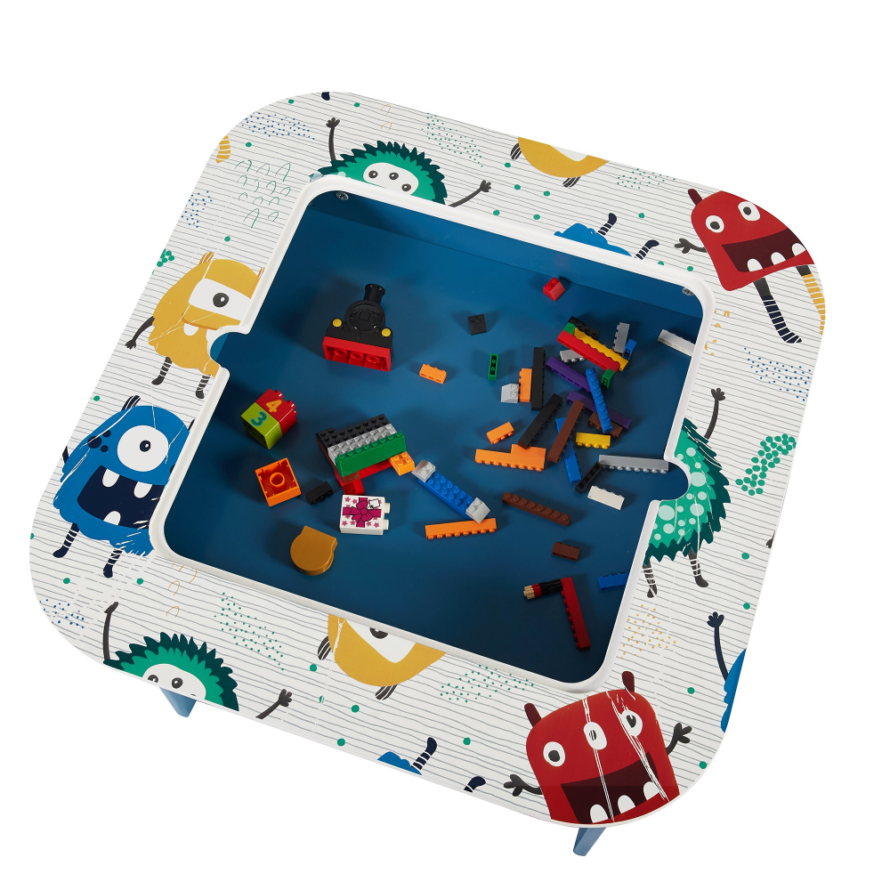 Poze Set masuta cu placa pentru LEGO si 2 scaunele din lemn Ginger Home Ghosts nichiduta.ro 