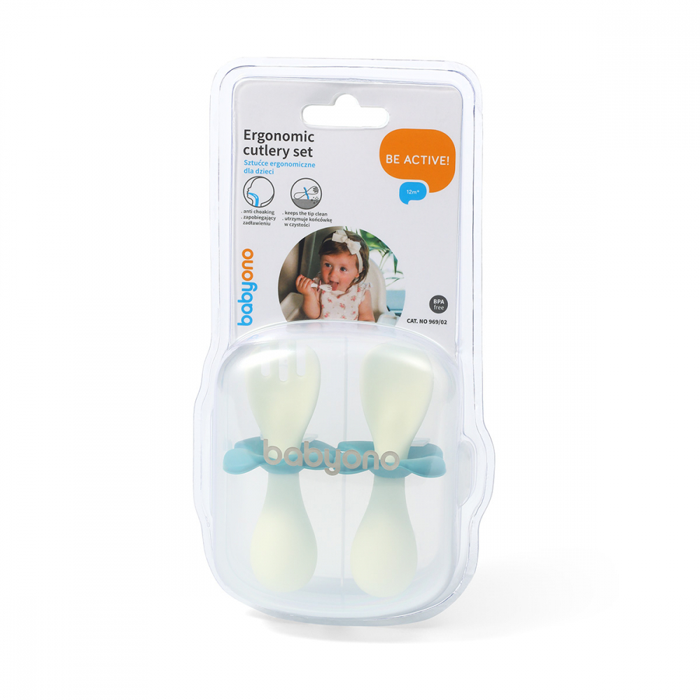 Set tacamuri Baby Ono ergonomice verde - 2 | YEO