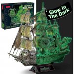 Puzzle 3D CubicFun Flying Dutchman lumineaza in intuneric 360 piese