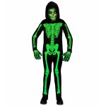 Costum Schelet verde UV copii 5 - 7 ani / 128 cm