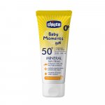 Crema protectie solara cu filtre minerale Chicco Baby Moments SPF 50+ 75ml 0luni+