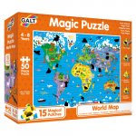Magic puzzle Galt harta lumii cu animale