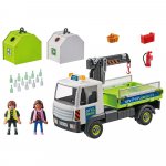 Set constructie Playmobil Camion de reciclare sticla cu container