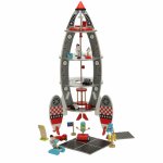 Racheta spatiala pentru copii cu accesorii Lemn 89x40cm Multicolor
